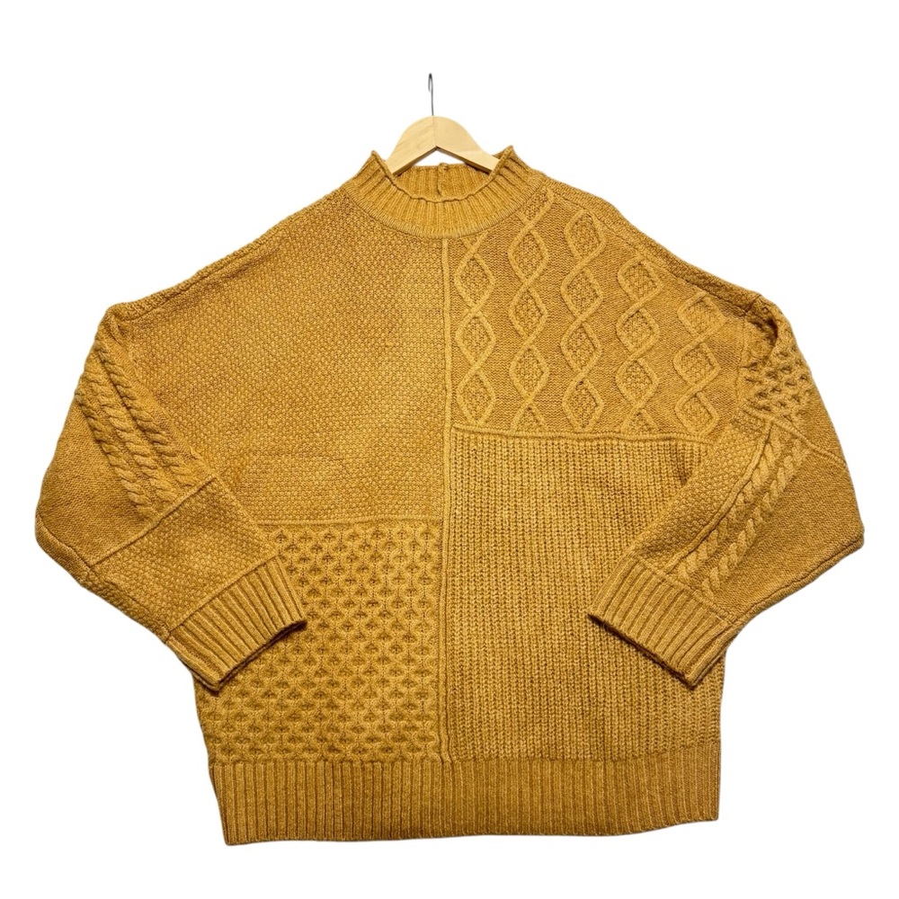 New American Eagle Tan Soft and Cozy Mixed Stitch Pullover Sweater, Sz XXL - Picture 2 of 8